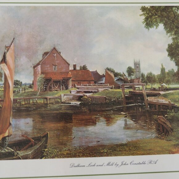 6 Cloverleaf John Constable English Scenes Tablemats Vintage (K715) - Picture 6 of 15